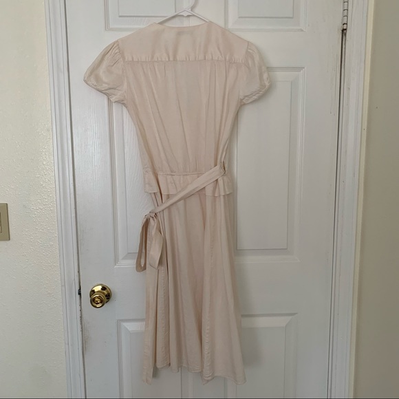 Calypso St. Barth cream silk wrap around dress XS - Picture 3 of 6
